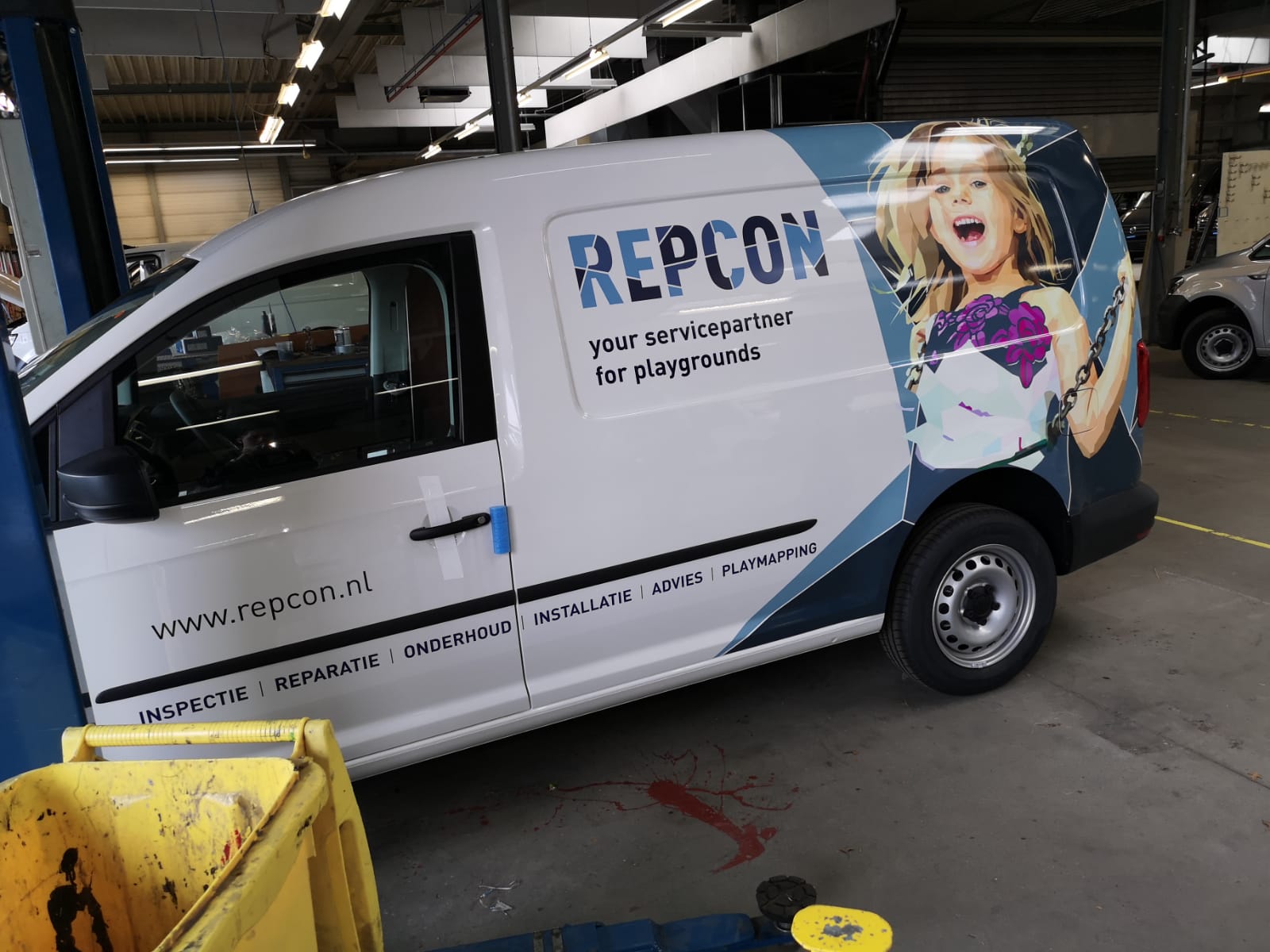 Auto belettering voor Repcon